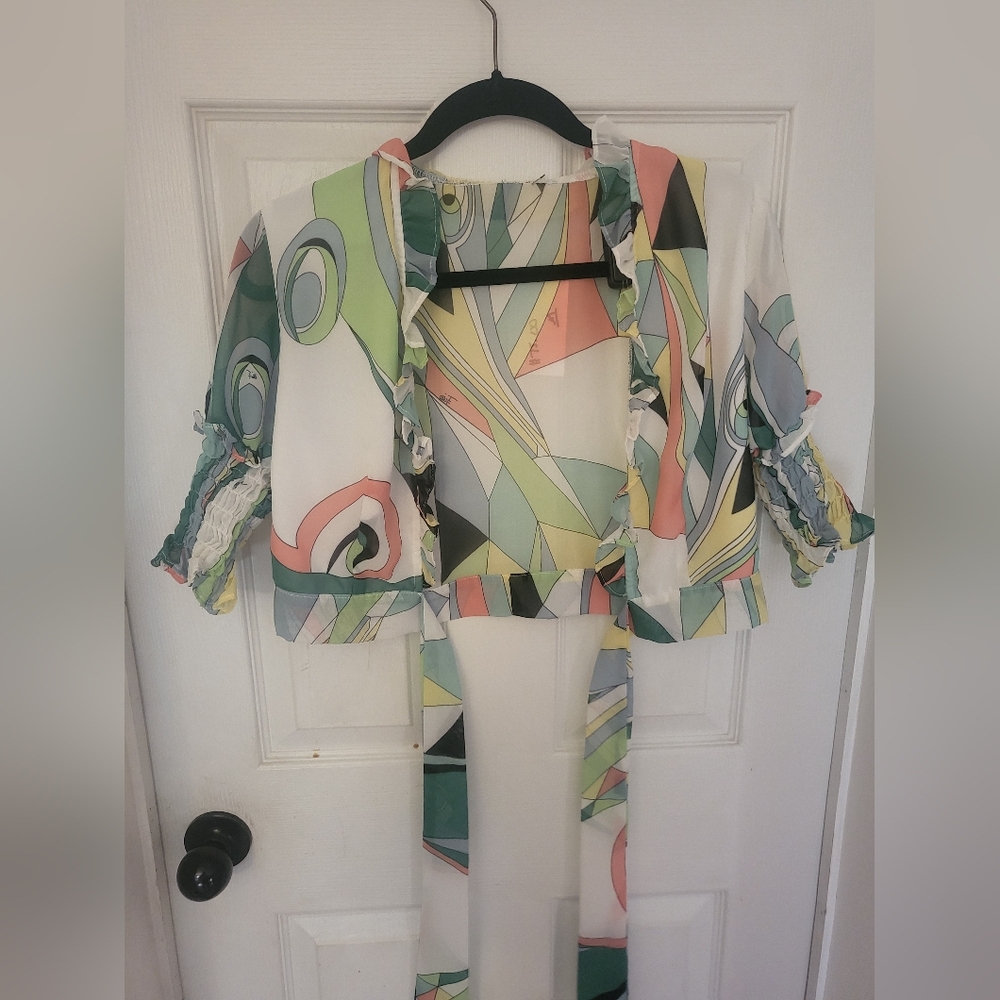 Colorful Abstract Patterned Dress - Picture 6 of 7